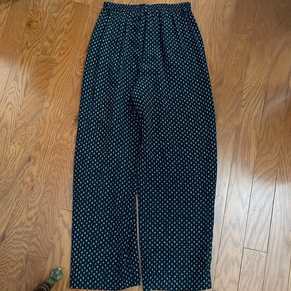 Anne Klein II‎ Silk Navy Trouser Pants - Picture 4 of 14